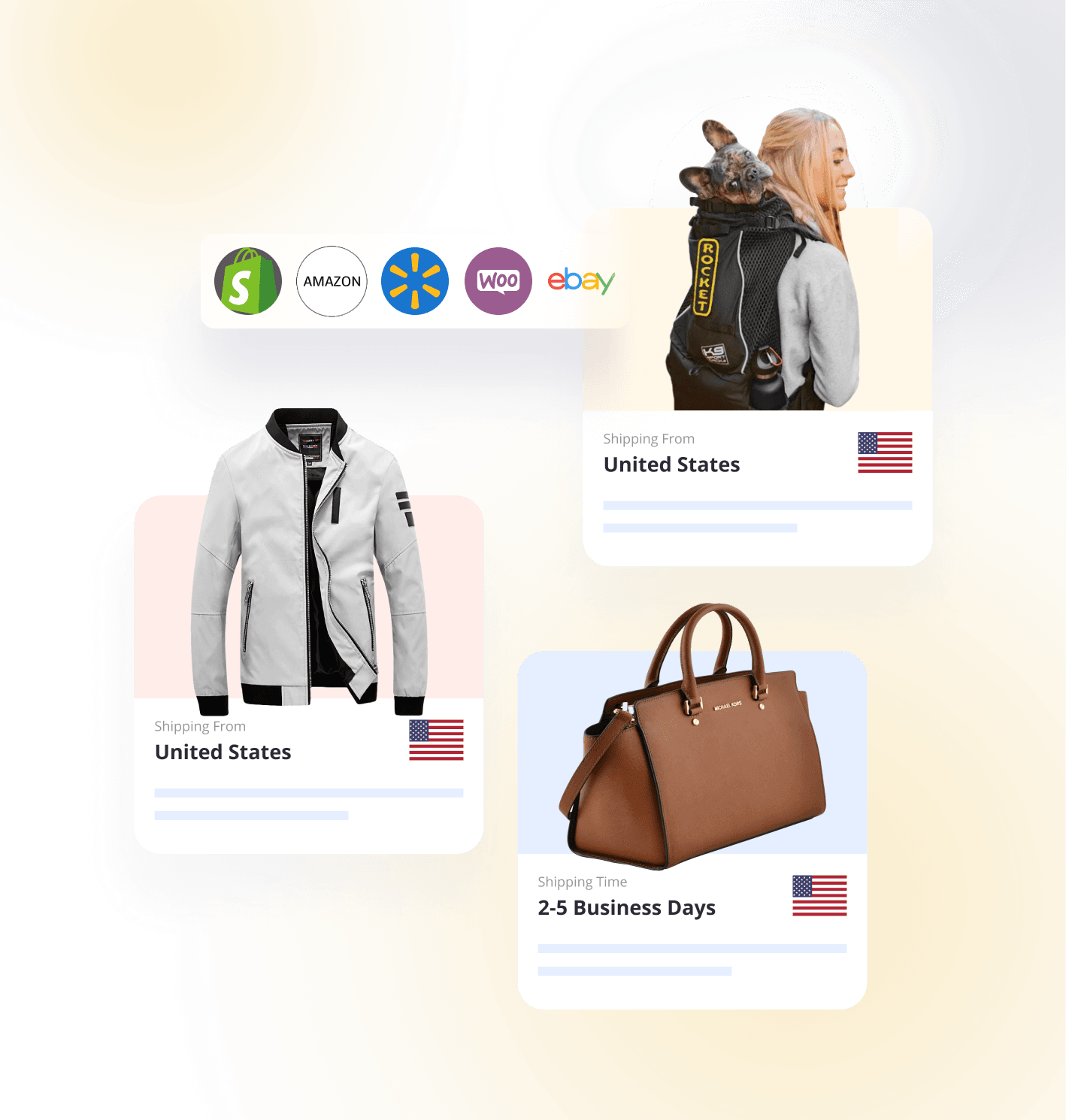 Products shipping from the U.S.