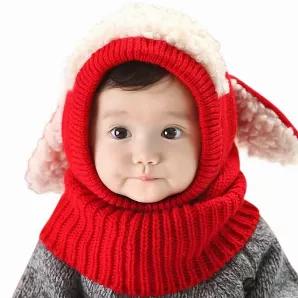 Baby Lamb Character Winter Hat Combo Scarf for Babies and Toddlers