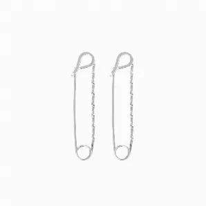 Medium Twisted Safety Pin Earrings