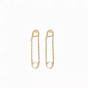 Small Twisted Safety Pin Earrings