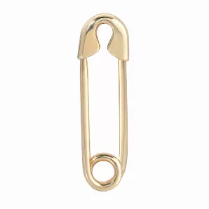 14K GOLD SAFETY PIN EARRING