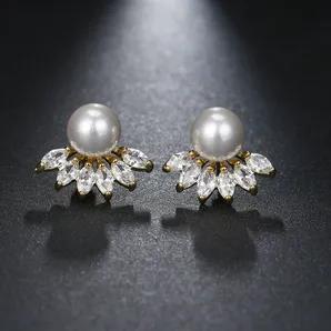 Pearls And Petals Stud Earrings