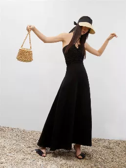 Draped Midi Dress