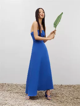 Draped Linen Dress