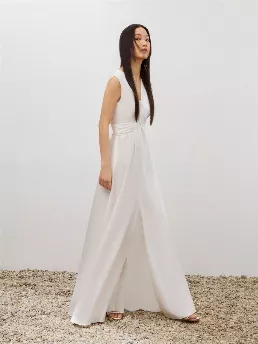 Shoulder Pad Maxi Dress