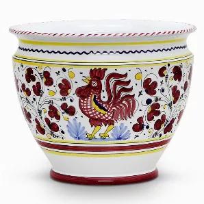ORVIETO ROOSTER PLANTER/CACHEPOT