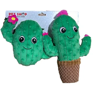 Cactus Pet Toy Plush Toy 2-Pack Dog Toys on Peggable Board