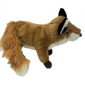 Realistic Plush Fox Dog Toy w/ Squeaker
