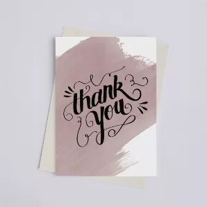 Thank You Watercolor - Greeting Card