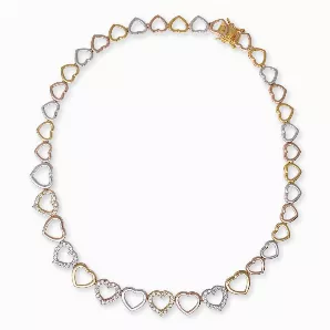 Collette Z Multicolor Heart Wreath Necklace