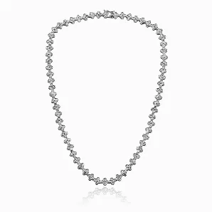 Collette Z Collette Z Sterling Silver Clear Cubic Zirconia Wreath  Necklace