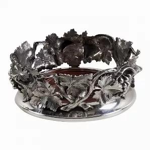 Coaster Wine Grape vine Design (copy of Paul Storr) Silver Plate