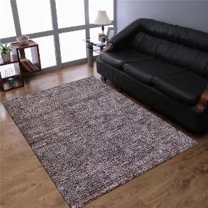 Rugsotic Carpets Hand Knotted Loom Silk Mix Area Rug Solid 