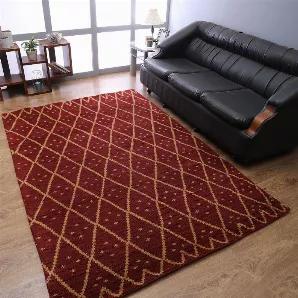 Rugsotic Carpets Hand Knotted Wool Area Rug Geometric 