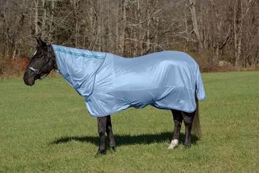 TuffRider Comfy Mesh Combo Neck Fly Sheet - Porcelain Blue - 87