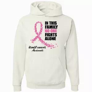 No One Fights Alone Breast Cancer Hoodie