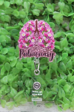 Pulmonary Floral Lungs Badge Reel