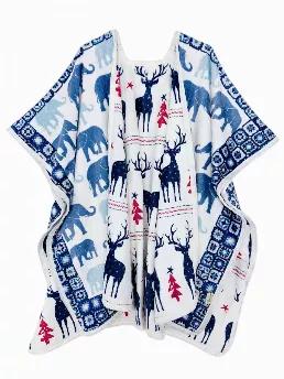 Double-Sided Plush Cozy Wearable Throw