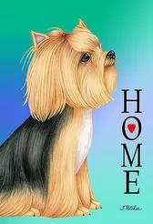 Yorkie Show Cut - Tomoyo Pitcher Home Garden Flag 