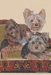 Yorkies - Best of Breed Pipsqueak Productions Outdoor Flag
