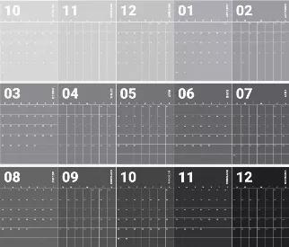 15 Shades of Grey Wall Planner