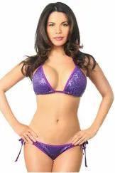 Sequin Pucker Back Bikini