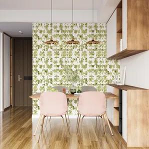 Succulent' Geometric Botanical Peel & Stick Wallpaper