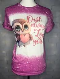 Owl Always Love You Bleached Graphic Tee 