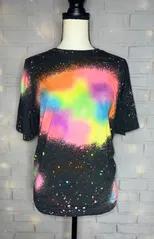 Patchwork Reverse Tie Dye Blank Tee  