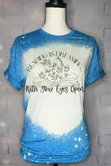 Reading is Dreaming Bleached Graphic Tee 