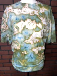 Sage Green Ice Dyed Tie Dye Blank Tee 
