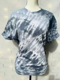 Shades of Grey Tie Dye Blank Tee 
