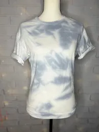 Smoke Grey Ice Dyed Tie Dye Blank Tee 