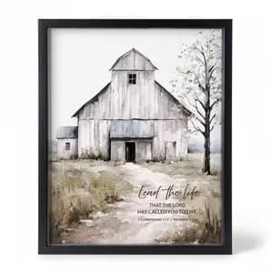 Framed Wall Art Barn Lead The Life That