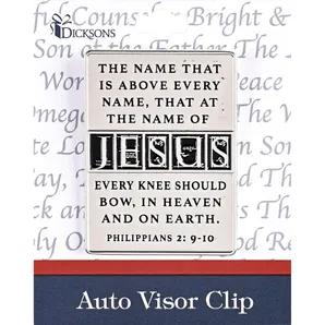 Visor Clip Names Of Jesus Silver