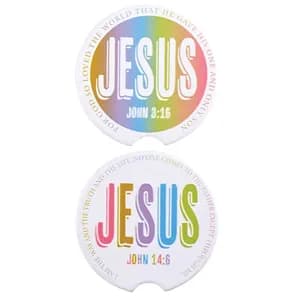 Car Coaster For God So Loved World 2pk
