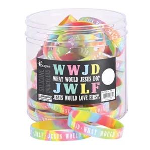 Bracelet Silicone WWJD Jesus Would Love