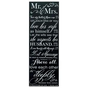 Mr. & Mrs. Scripture Verses Wall Plaque