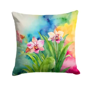Flowers in Watercolor Throw Pillow