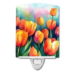 Flowers in Watercolor Ceramic Night Light