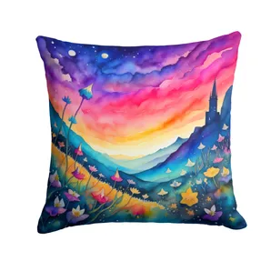 Colorful Flowers Throw Pillow