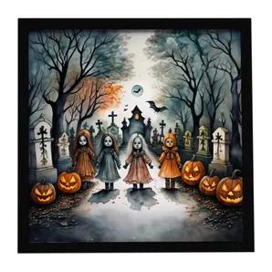 Creepy Dolls Spooky Halloween Framed Metal Print