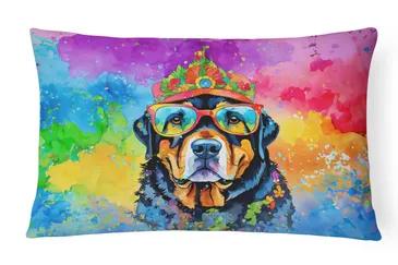 Hippie Dawg Throw Pillow