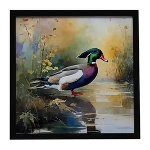 Wood Duck Framed Metal Print