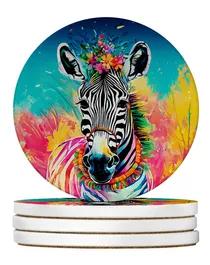 Hippie Animals Large Sandstone Coasters 