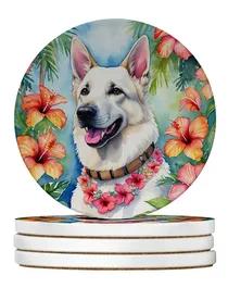 Luau Party Large Sandstone Coasters (Pack of 4)