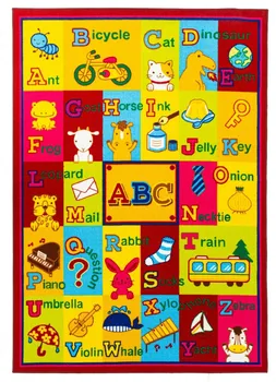 Alphabet Animals Kids Fun Play Mat Reversible Rug