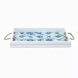 Tray (Set of 2) 20"L x 12"W x 2"H Wood