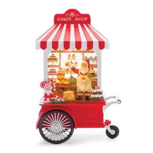 LED Snow Globe Santa's Candy Stand 