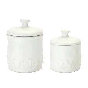 Ceramic Farm Animal Canister 